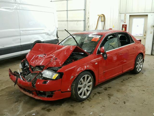 WAULT68EX4A262919 - 2004 AUDI A4 3.0 QUA RED photo 2