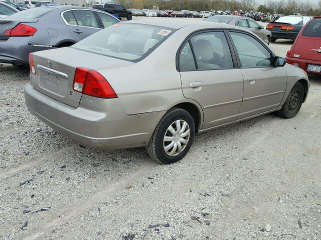 2HGES16513H541956 - 2003 HONDA CIVIC LX TAN photo 4