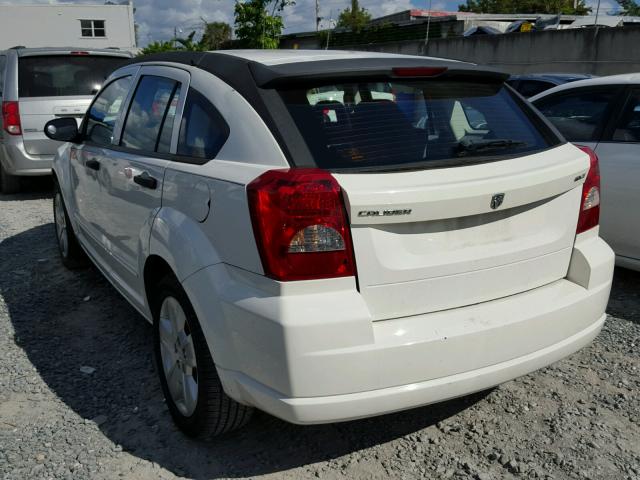 1B3HB48B67D571619 - 2007 DODGE CALIBER SX WHITE photo 3