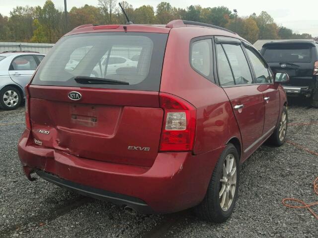 KNAFG526377085676 - 2007 KIA RONDO LX RED photo 4