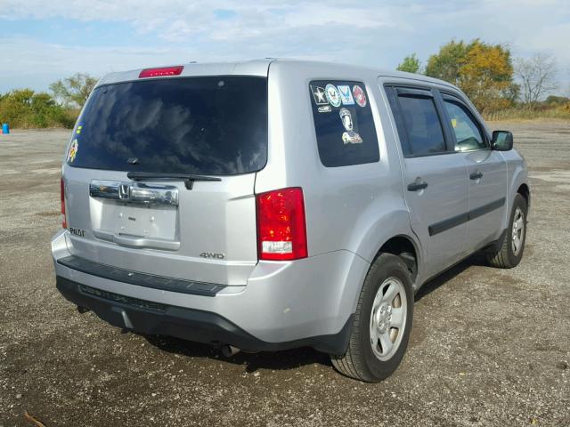 5FNYF4H2XFB043009 - 2015 HONDA PILOT LX SILVER photo 4