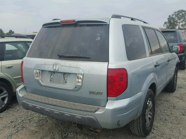 2HKYF18623H597255 - 2003 HONDA PILOT BLUE photo 4