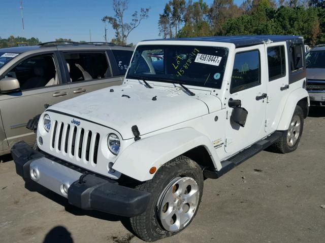 1C4BJWEG0FL741500 - 2015 JEEP WRANGLER U WHITE photo 2