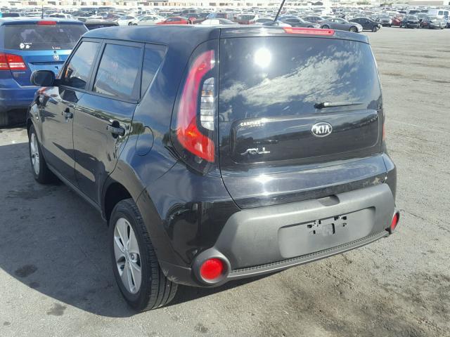 KNDJN2A22E7021240 - 2014 KIA SOUL BLACK photo 3