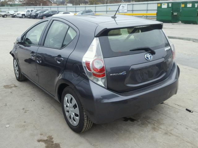 JTDKDTB31E1569060 - 2014 TOYOTA PRIUS C GRAY photo 3