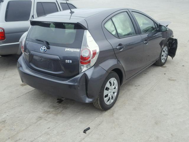 JTDKDTB31E1569060 - 2014 TOYOTA PRIUS C GRAY photo 4