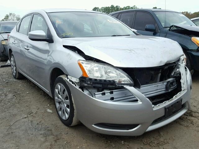 3N1AB7APXEL685477 - 2014 NISSAN SENTRA S SILVER photo 1