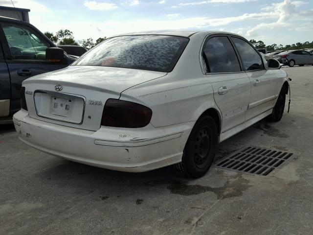 KMHWF25S53A850795 - 2003 HYUNDAI SONATA WHITE photo 4