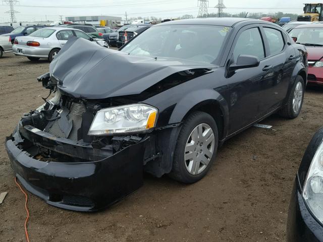 1C3CDZAB5DN652681 - 2013 DODGE AVENGER SE BLACK photo 2