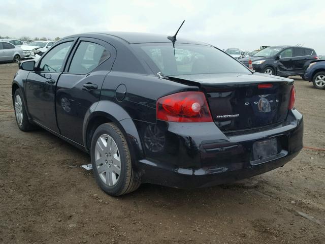 1C3CDZAB5DN652681 - 2013 DODGE AVENGER SE BLACK photo 3