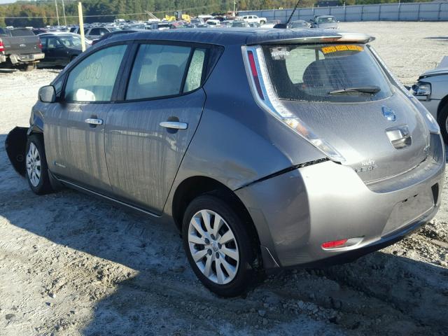 1N4AZ0CPXFC332589 - 2015 NISSAN LEAF S GRAY photo 3