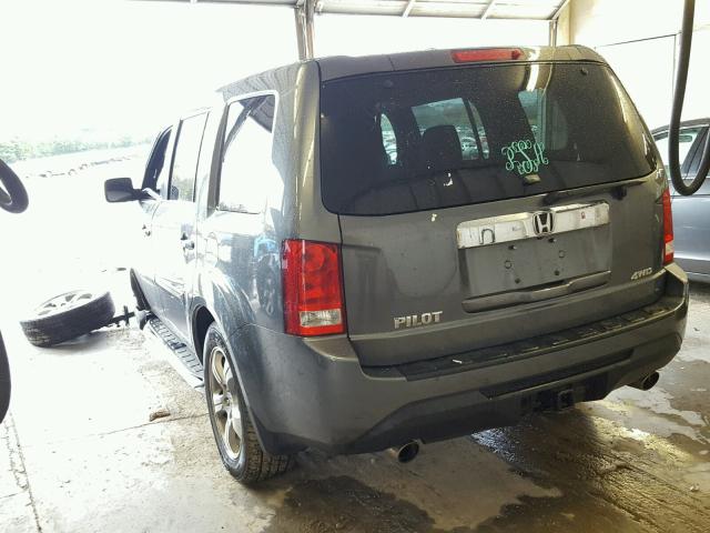 5FNYF4H55CB002082 - 2012 HONDA PILOT EXL GRAY photo 3