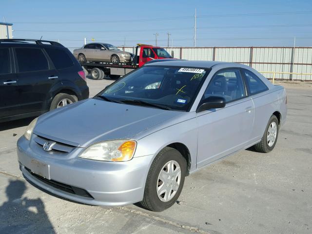 1HGEM22503L062811 - 2003 HONDA CIVIC LX SILVER photo 2