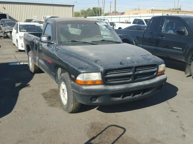 1B7FL26X4WS633535 - 1998 DODGE DAKOTA BLACK photo 1