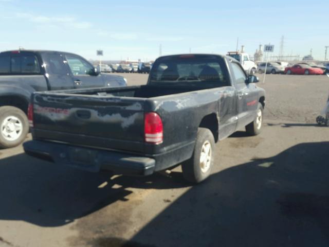 1B7FL26X4WS633535 - 1998 DODGE DAKOTA BLACK photo 4