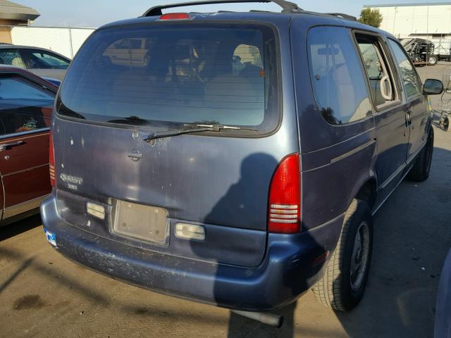 4N2DN1117VD814563 - 1997 NISSAN QUEST XE BLUE photo 4