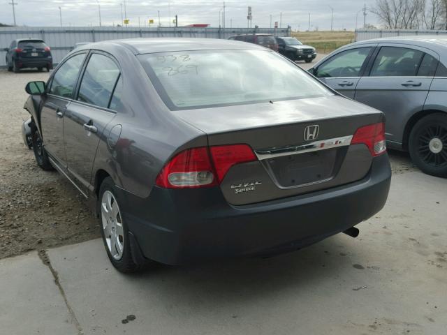 19XFA16549E036813 - 2009 HONDA CIVIC LX BROWN photo 3