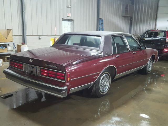 1G1BU54E0LR108918 - 1990 CHEVROLET CAPRICE CL MAROON photo 4