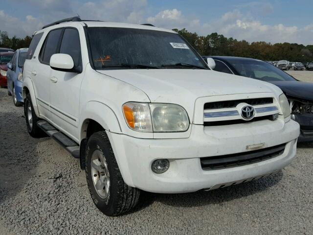 5TDZT34A96S274953 - 2006 TOYOTA SEQUOIA SR WHITE photo 1