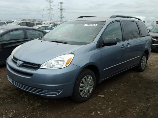 5TDZA23C34S125454 - 2004 TOYOTA SIENNA CE BLUE photo 2