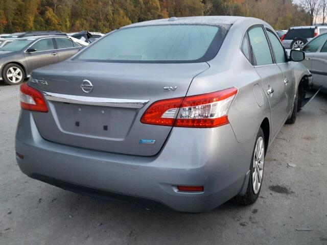 3N1AB7AP9DL631957 - 2013 NISSAN SENTRA S GRAY photo 4