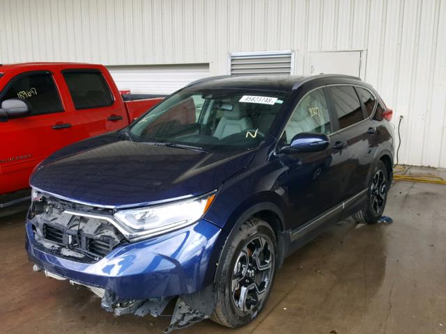 2HKRW1H91HH506630 - 2017 HONDA CR-V TOURI BLUE photo 2