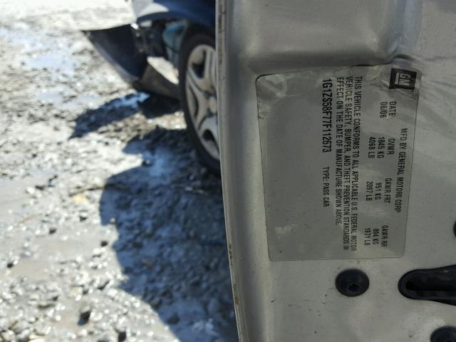 1G1ZS58F77F112673 - 2007 CHEVROLET MALIBU LS ვერცხლისფერი ფოტო 10