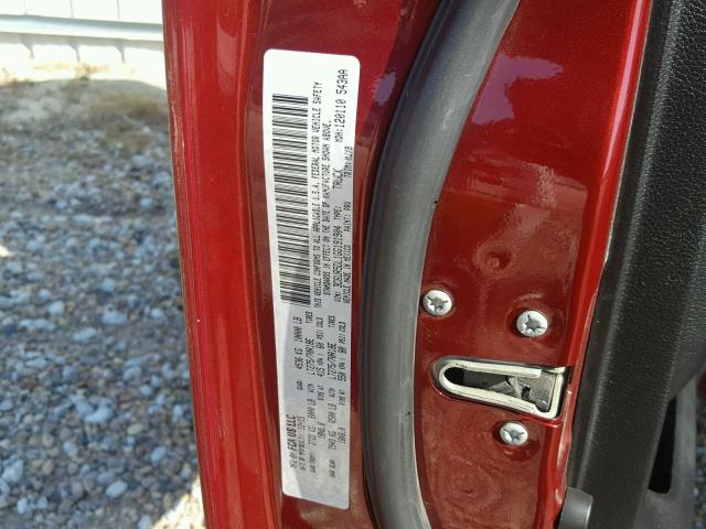 3C6UR5DL1GG191904 - 2016 RAM 2500 SLT MAROON photo 10