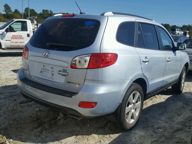 5NMSH13E68H131508 - 2008 HYUNDAI SANTA FE S BLUE photo 4