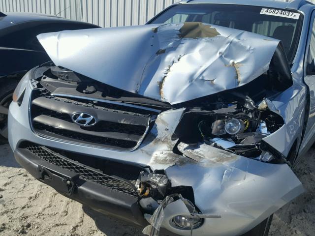 5NMSH13E68H131508 - 2008 HYUNDAI SANTA FE S BLUE photo 9