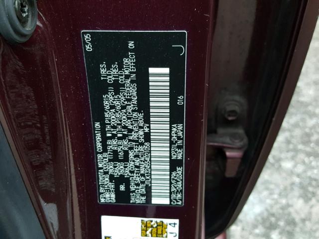 JTLKT324554021058 - 2005 TOYOTA SCION XB Күлгін фото 10