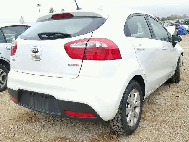 KNADN5A3XD6196649 - 2013 KIA RIO EX WHITE photo 4