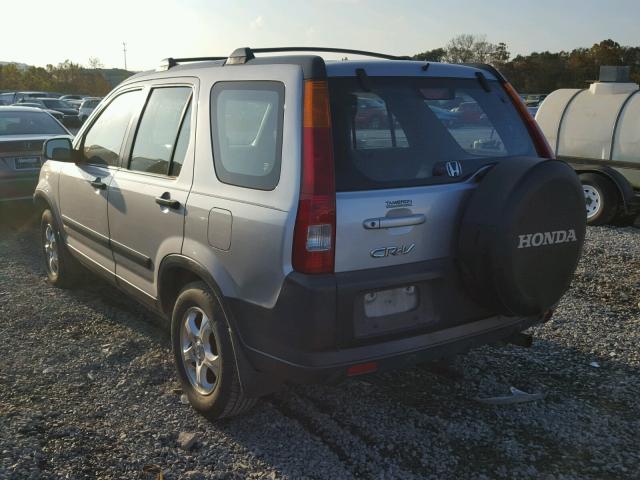 JHLRD68462C005147 - 2002 HONDA CR-V LX SILVER photo 3