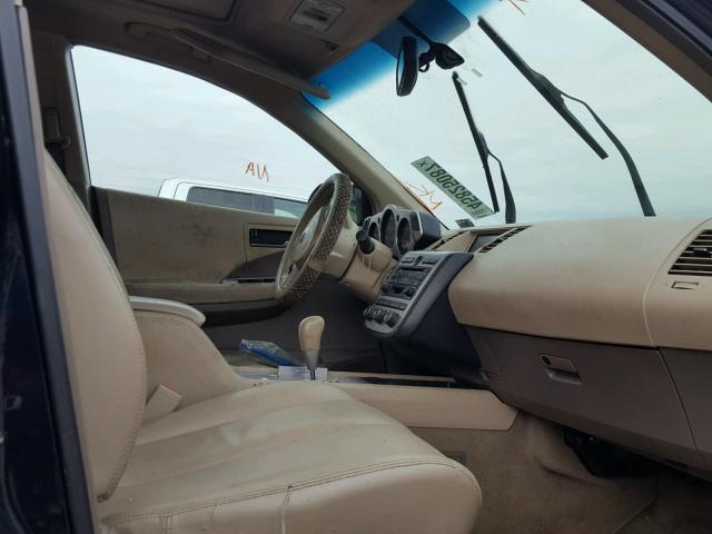 JN8AZ08WX5W428864 - 2005 NISSAN MURANO SL BLUE photo 5