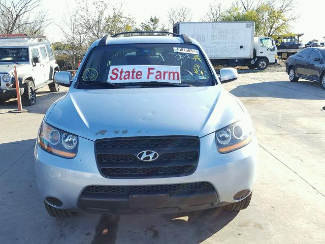 5NMSG73D58H151245 - 2008 HYUNDAI SANTA FE BLUE photo 9