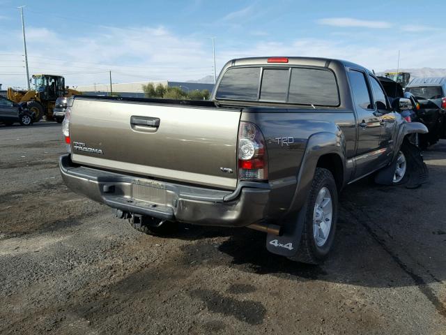 3TMMU4FN2DM057755 - 2013 TOYOTA TACOMA DOU GREEN photo 4