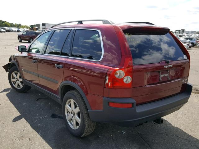 YV1CZ59H541083833 - 2004 VOLVO XC90 RED photo 3