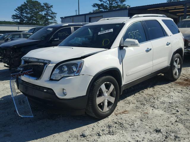 1GKLRMED1AJ248005 - 2010 GMC ACADIA SLT WHITE photo 2