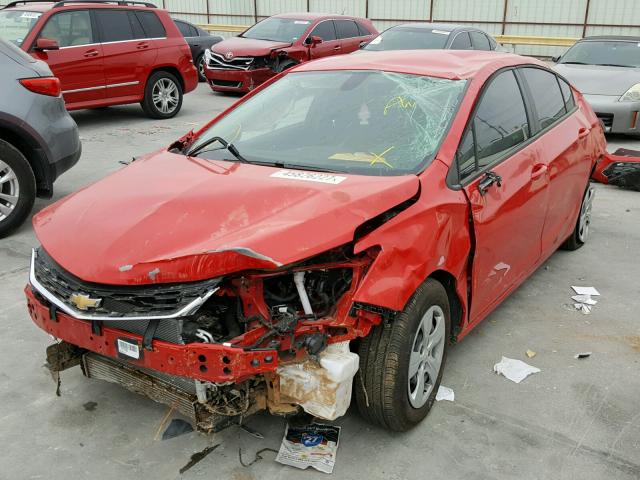 1G1BC5SM8H7178442 - 2017 CHEVROLET CRUZE LS RED photo 2