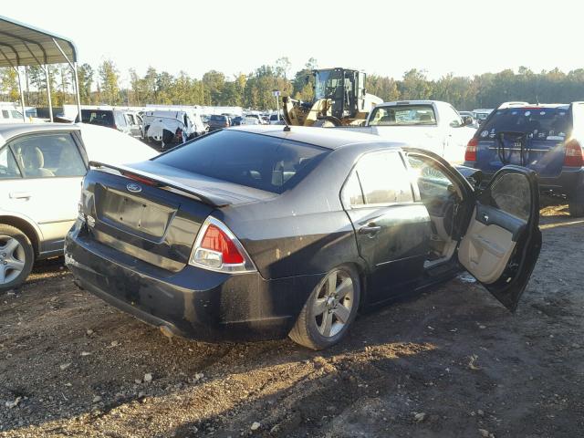 3FAHP01107R263109 - 2007 FORD FUSION SE BLACK photo 4