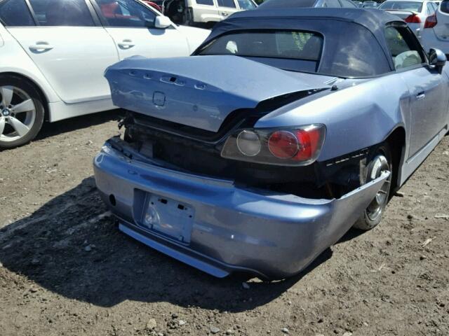 JHMAP11443T005257 - 2003 HONDA S2000 BLUE photo 10