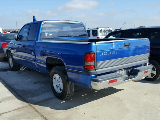 3B7HC13Y7VG833315 - 1997 DODGE RAM 1500 BLUE photo 3