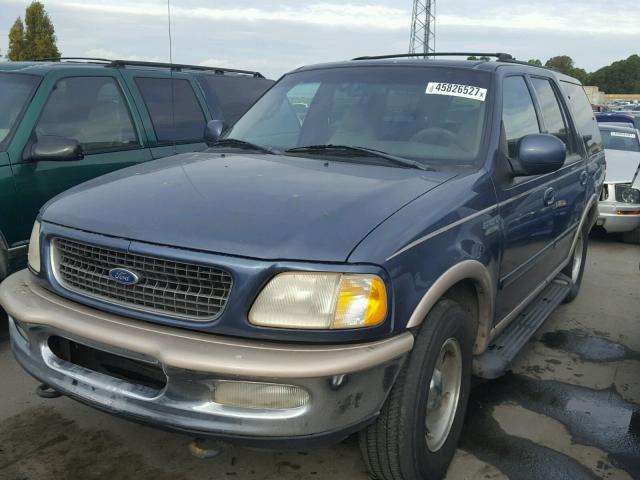 1FMPU18L9WLC08100 - 1998 FORD EXPEDITION BLUE photo 2