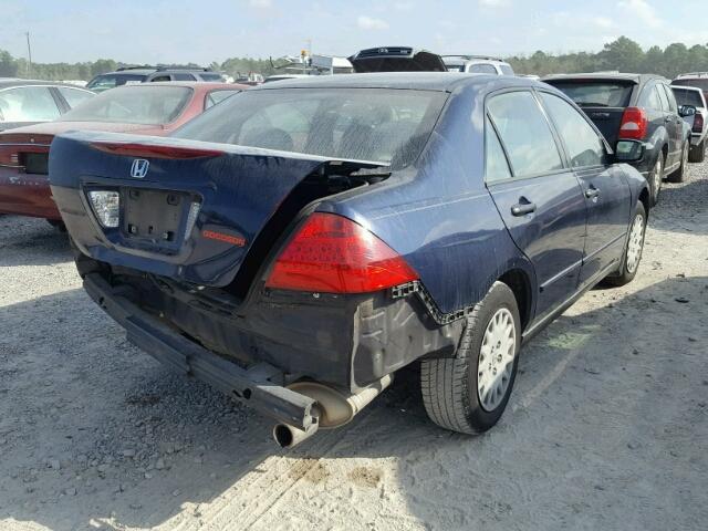 1HGCM56126A081702 - 2006 HONDA ACCORD VAL BLUE photo 4