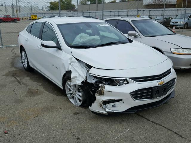 1G1ZE5STXGF319077 - 2016 CHEVROLET MALIBU LT WHITE photo 1