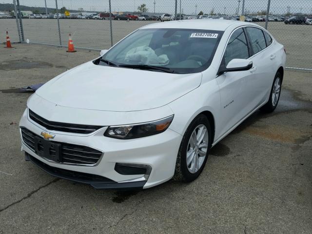 1G1ZE5STXGF319077 - 2016 CHEVROLET MALIBU LT WHITE photo 2