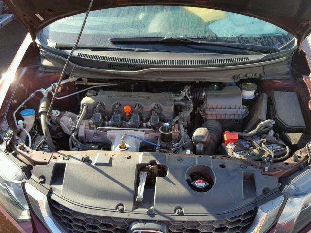 19XFB2F53DE277497 - 2013 HONDA CIVIC LX BURGUNDY photo 7