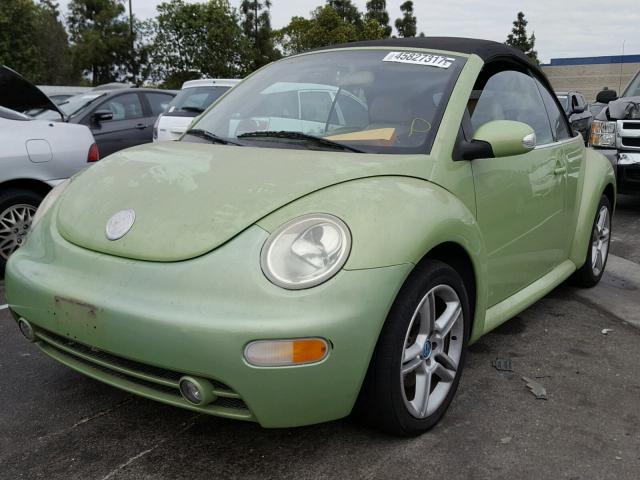 3VWCD31Y25M368964 - 2005 VOLKSWAGEN NEW BEETLE GREEN photo 2