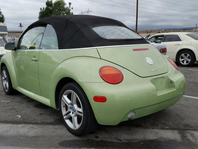 3VWCD31Y25M368964 - 2005 VOLKSWAGEN NEW BEETLE მწვანე ფოტო 3