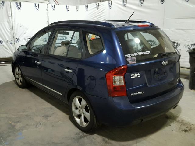 KNAFG526877111513 - 2007 KIA RONDO LX BLUE photo 3